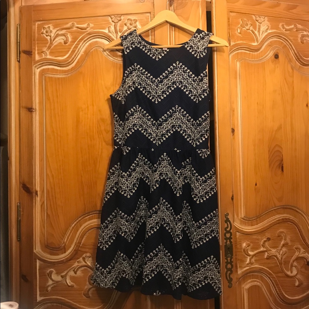 Navy blue dress. Perfect for formal occasions!